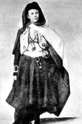 Swiss explorer Isabelle Eberhardt wearing Arabian costume, c.1897